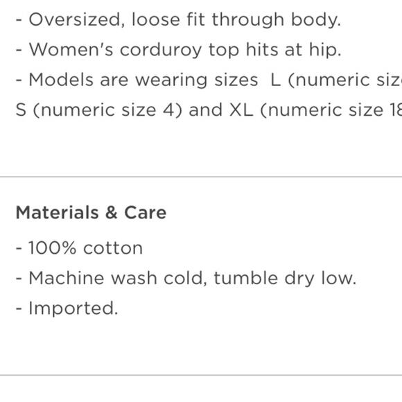 Old Navy Oversized Ditzy Floral Corduroy Tie Sleeve - Picture 12 of 13